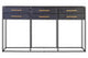 Judd Black Finish 6 Drawer Console Table