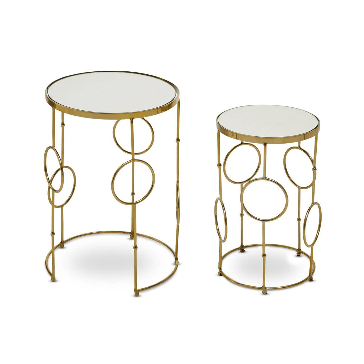 Rabia Set Of 2 Circle Pattern Side Table