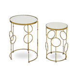 Rabia Set Of 2 Circle Pattern Side Table