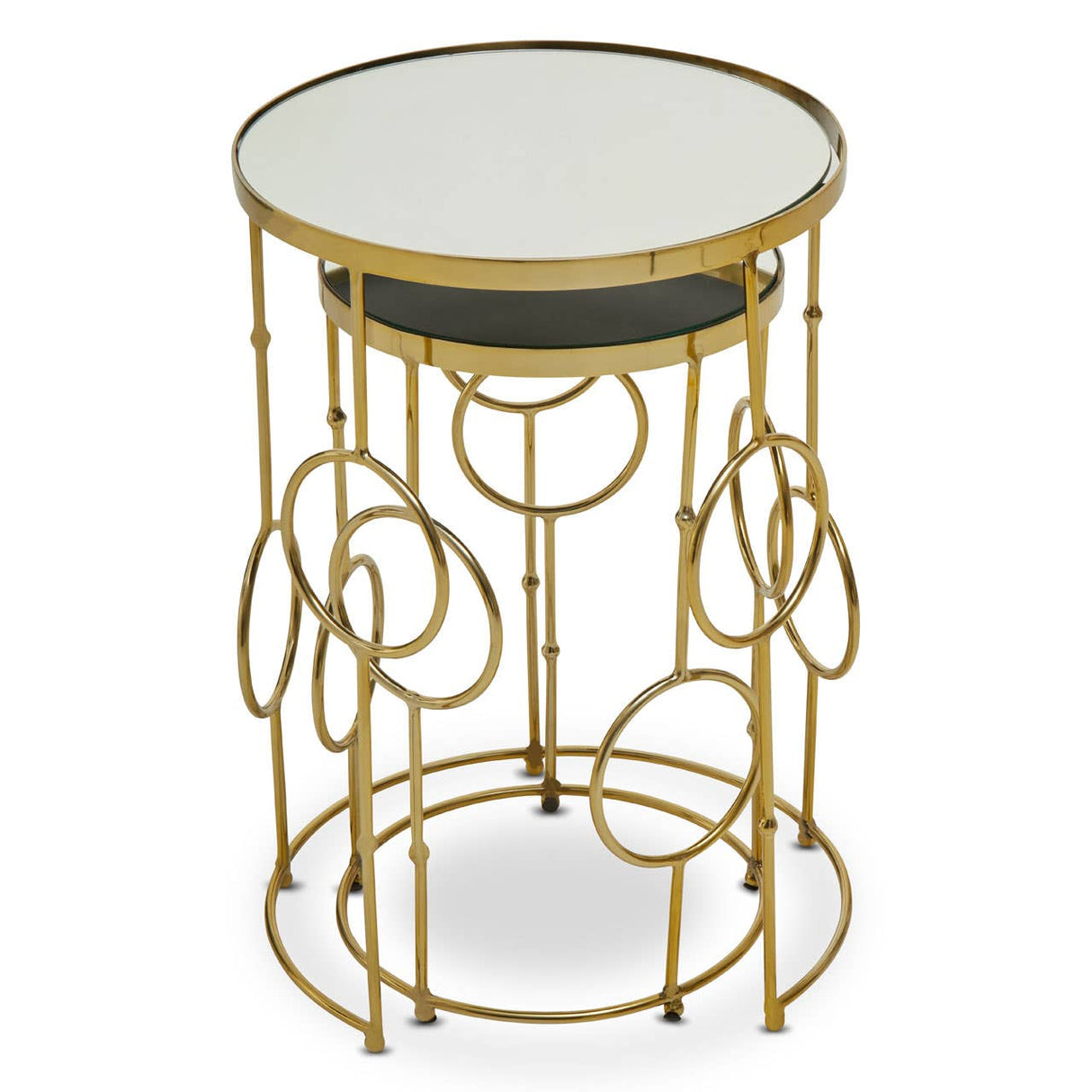Rabia Set Of 2 Circle Pattern Side Table