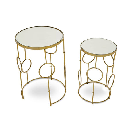Rabia Set Of 2 Circle Pattern Side Table