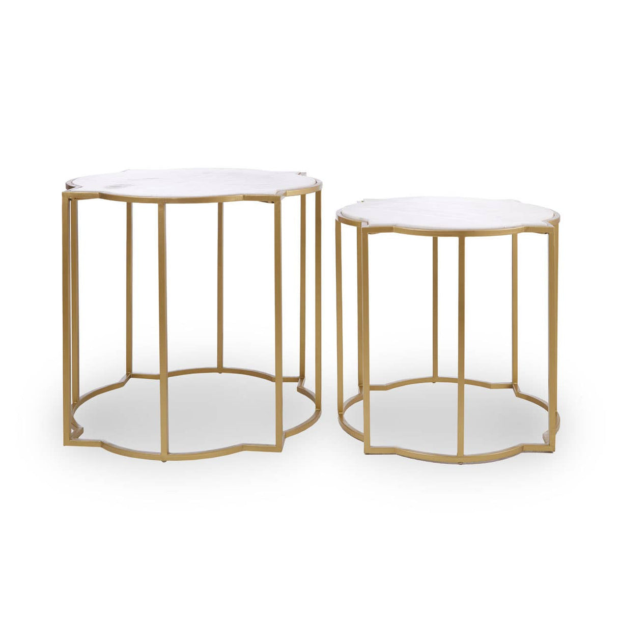 Rabia Set Of 2 Tables With Quatrefoil Top