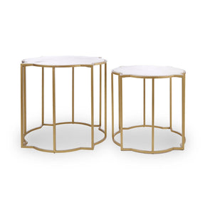 Rabia Set Of 2 Tables With Quatrefoil Top