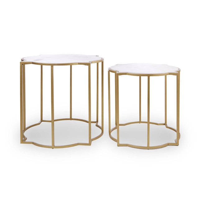 Rabia Set Of 2 Tables With Quatrefoil Top