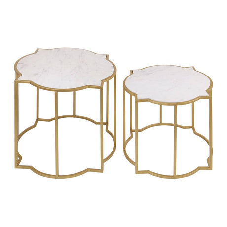 Rabia Set Of 2 Tables With Quatrefoil Top