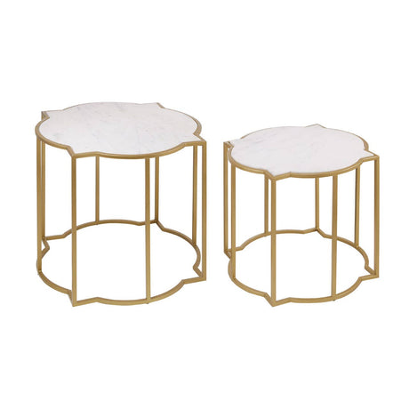 Rabia Set Of 2 Tables With Quatrefoil Top