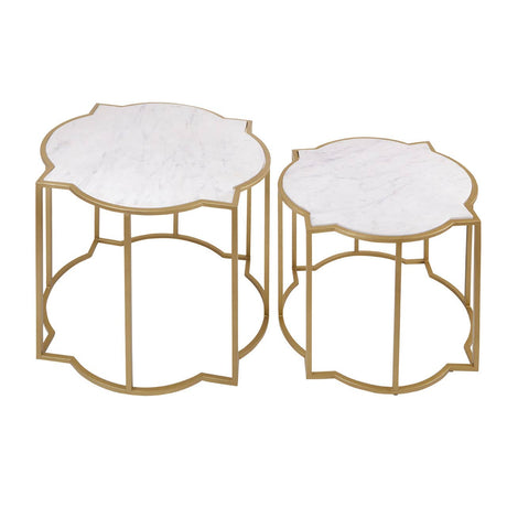 Rabia Set Of 2 Tables With Quatrefoil Top