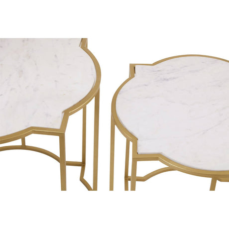 Rabia Set Of 2 Tables With Quatrefoil Top