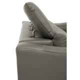 Padua 3 Seat Grey Leather Sofa