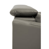 Padua 3 Seat Grey Leather Sofa