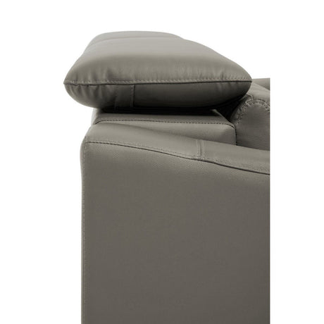 Padua 3 Seat Grey Leather Sofa
