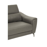 Padua 3 Seat Grey Leather Sofa