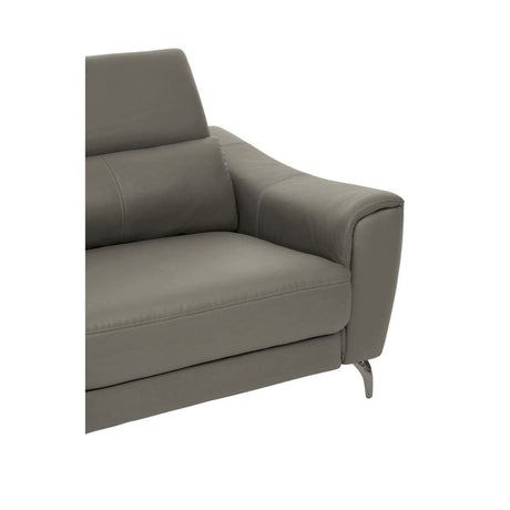 Padua 3 Seat Grey Leather Sofa