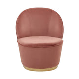 Kids Tamra Gold Base Velvet Chair