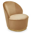 Tamra Gold And Beige Velvet Chair