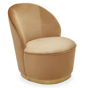 Tamra Gold And Beige Velvet Chair