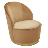 Tamra Gold And Beige Velvet Chair