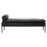Harley Dark Grey Linen Textured Iron Frame Day Bed
