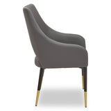 Gilden Grey Leather Effect Dining Chair
