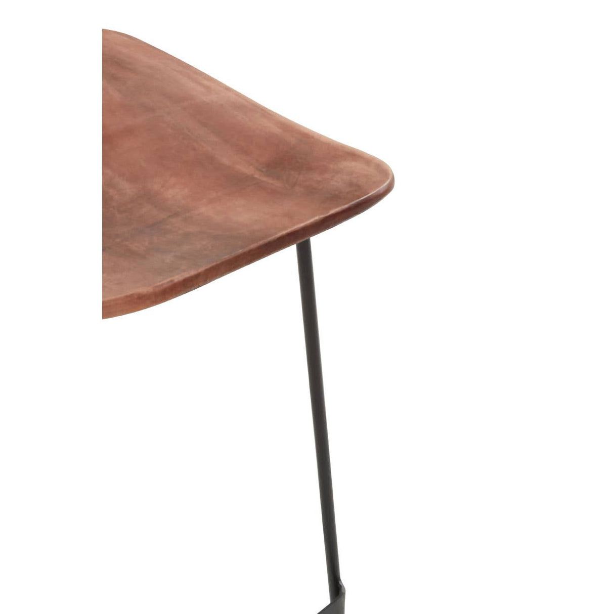 Nandri Distressed Brown Leather Bar Stool