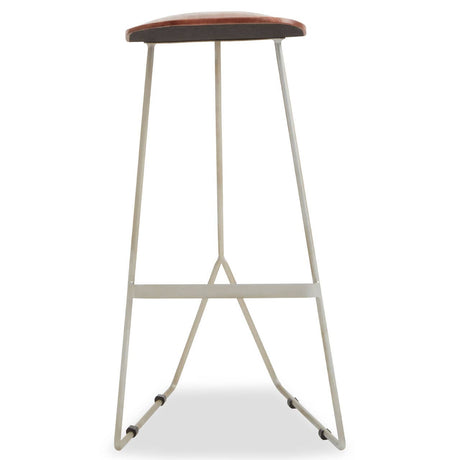 Nandri Antique Silver Frame Bar Stool