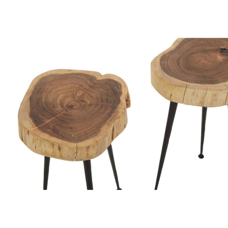 Nandri Set Of 2 Acacia Wood Side Tables
