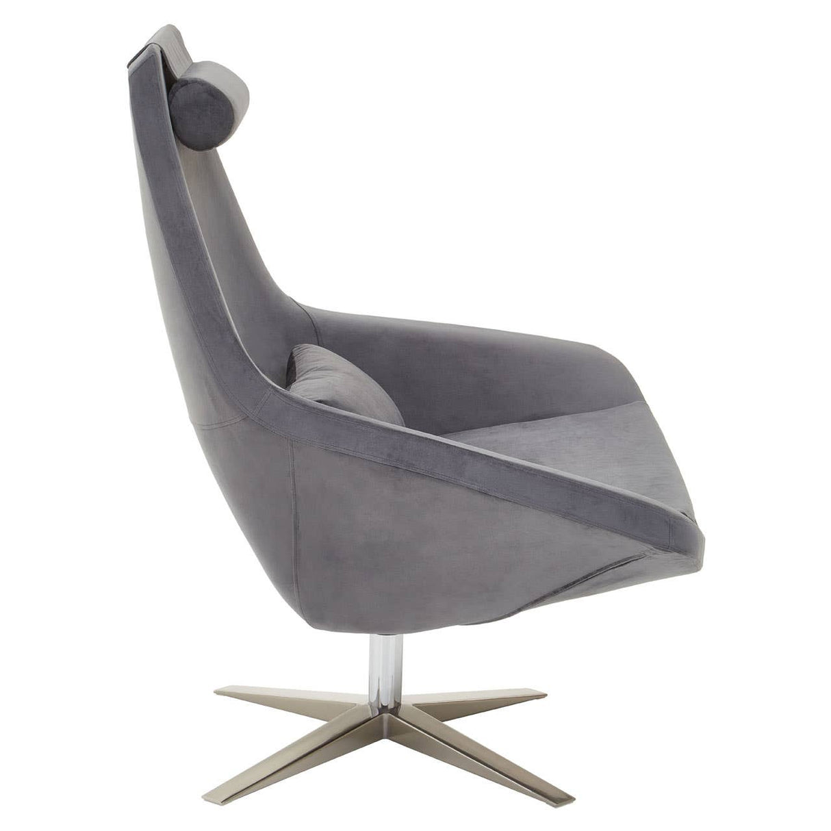 Kalo Grey Velvet Armchair