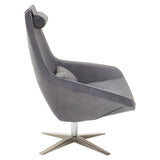Kalo Grey Velvet Armchair