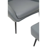 Kaiko Grey Armchair And Footstool