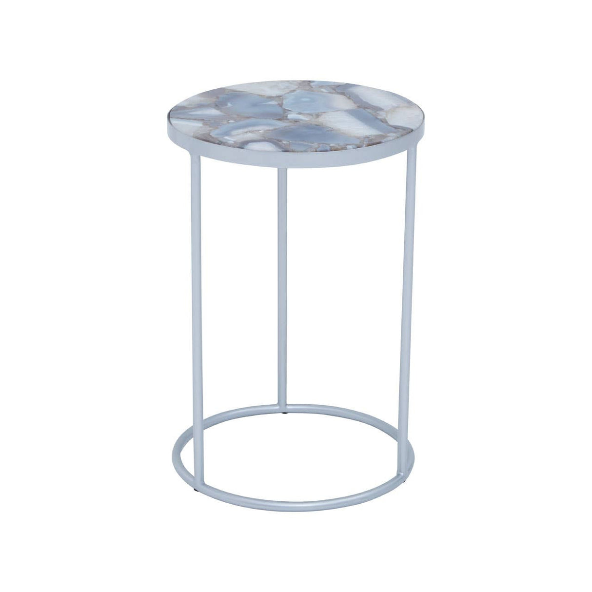 Inventivo Natural And Silver Agate Side Table