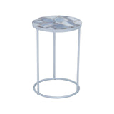 Inventivo Natural And Silver Agate Side Table