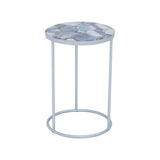 Inventivo Natural And Silver Agate Side Table