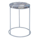 Inventivo Ivory And Silver Agate Side Table