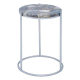 Inventivo Ivory And Silver Agate Side Table