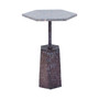 Innovative Hexagon Grey Marble Accent Table