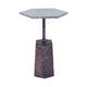 Innovative Hexagon Grey Marble Accent Table