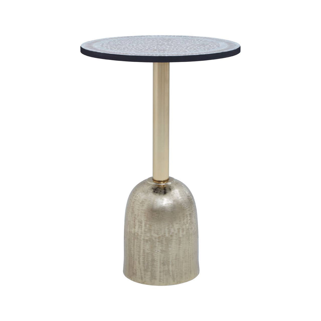 Inventivo Mosaic Top Gold Base Side Table