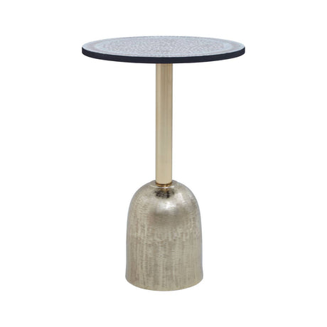 Inventivo Mosaic Top Gold Base Side Table