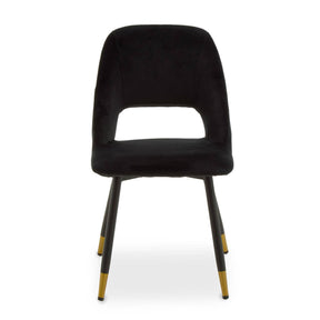 Warren Black Velvet Dining Chair