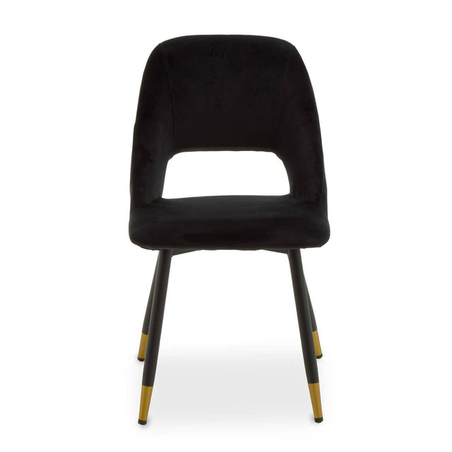 Warren Black Velvet Dining Chair