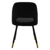 Warren Black Velvet Dining Chair