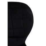 Warton Black Velvet Bar Chair