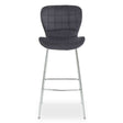 Warton Grey Velvet Bar Chair