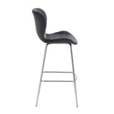 Warton Grey Velvet Bar Chair