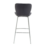 Warton Grey Velvet Bar Chair