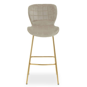 Warton Mink Velvet Bar Chair