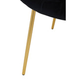 Warton Black Velvet Dining Chair