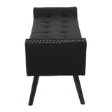 Alea Black Fabric Bench