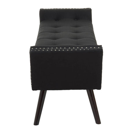 Alea Black Fabric Bench