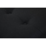 Alea Black Fabric Bench